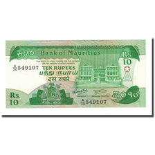 Banknote, Mauritius, 10 Rupees, Undated (1985), KM:35b, UNC(65-70)