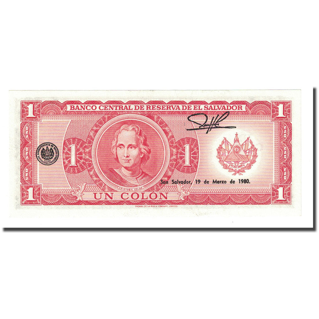 Banknote, El Salvador, 1 Colon, 1977-07-07, KM:125a, UNC(65-70)