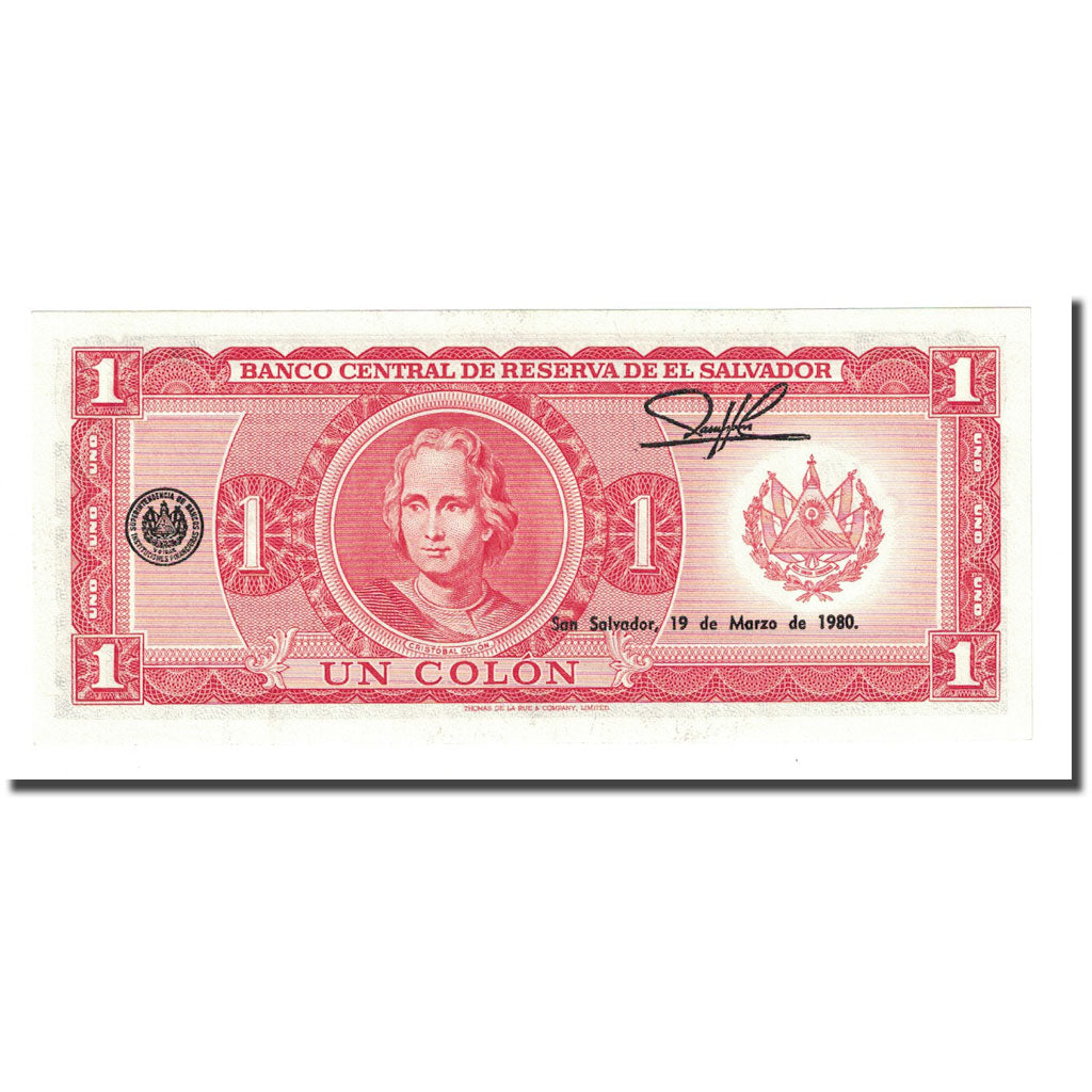 Banknote, El Salvador, 1 Colon, 1977-07-07, KM:125a, UNC(65-70)