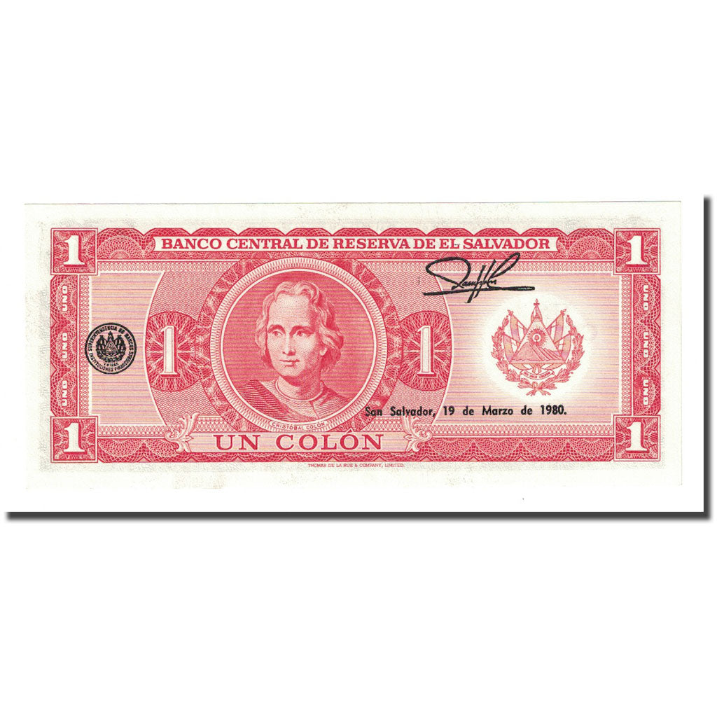 Banknote, El Salvador, 1 Colon, 1977-07-07, KM:125a, UNC(65-70)