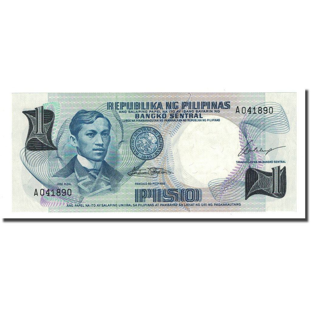 Banknote, Philippines, 1 Piso, undated (1969), KM:142a, UNC(65-70)