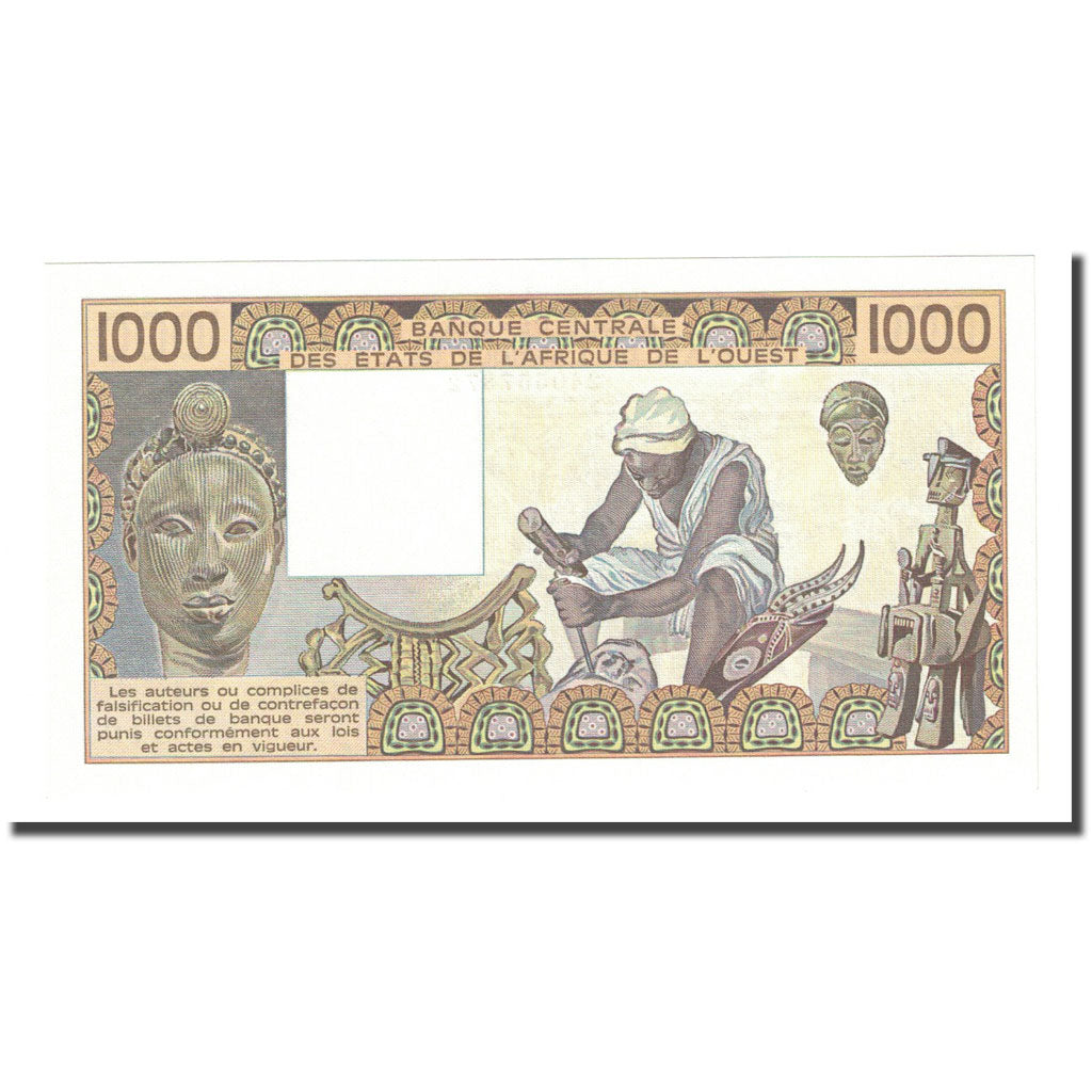 Banknote, West African States, 1000 Francs, 1985, KM:207Be, UNC(65-70)