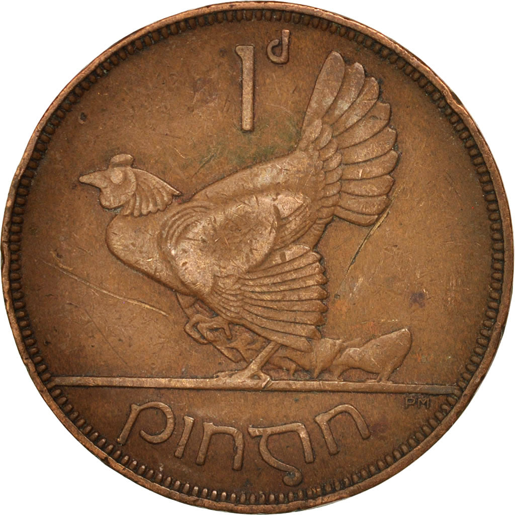 IRELAND REPUBLIC, Penny, 1933, EF(40-45), Bronze, KM:3