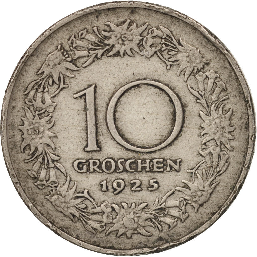 Austria, 10 Groschen, 1925, EF(40-45), Copper-nickel, KM:2838