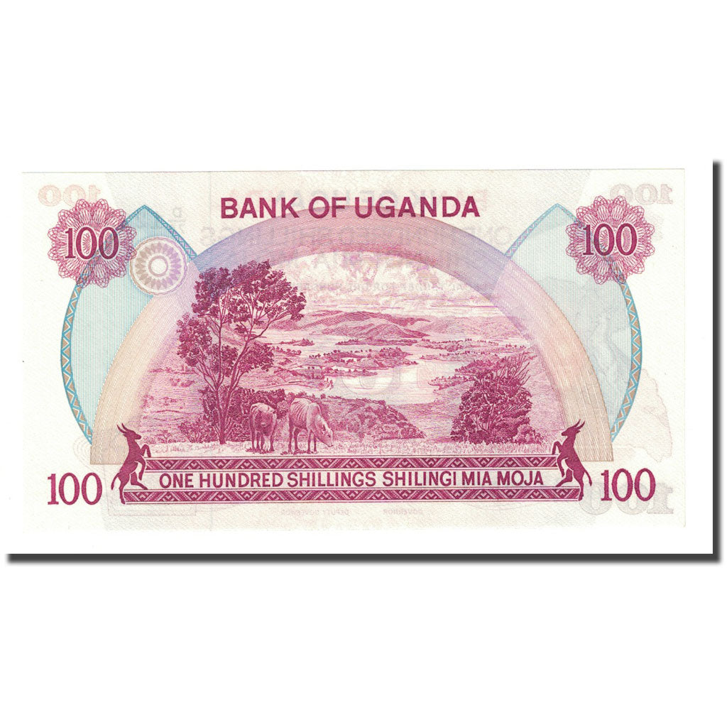 Banknote, Uganda, 100 Shillings, Undated (1982), KM:19b, UNC(65-70)