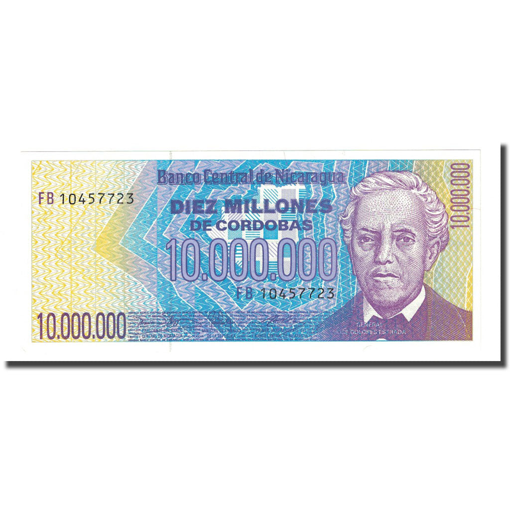 Banknote, Nicaragua, 10 Million Córdobas, 1990, KM:166, UNC(65-70)