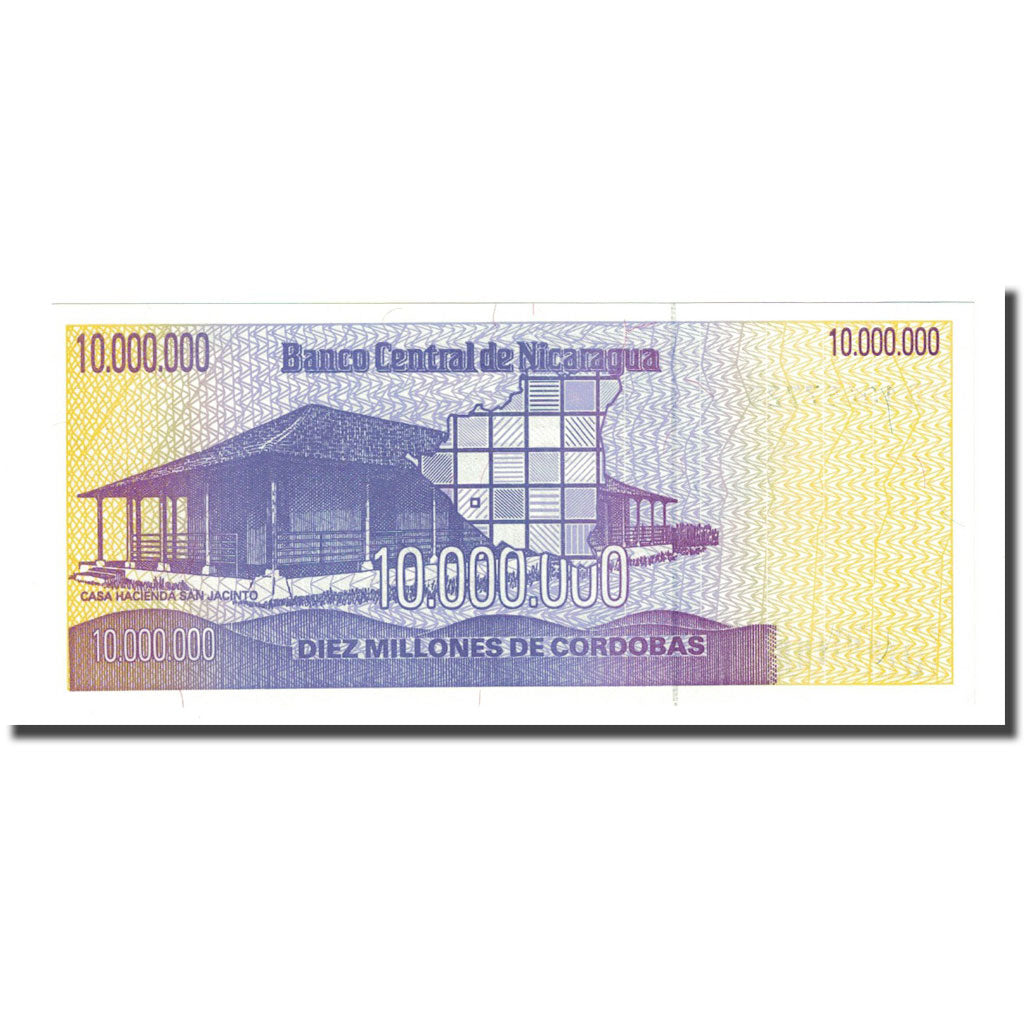Banknote, Nicaragua, 10 Million Córdobas, 1990, KM:166, UNC(65-70)
