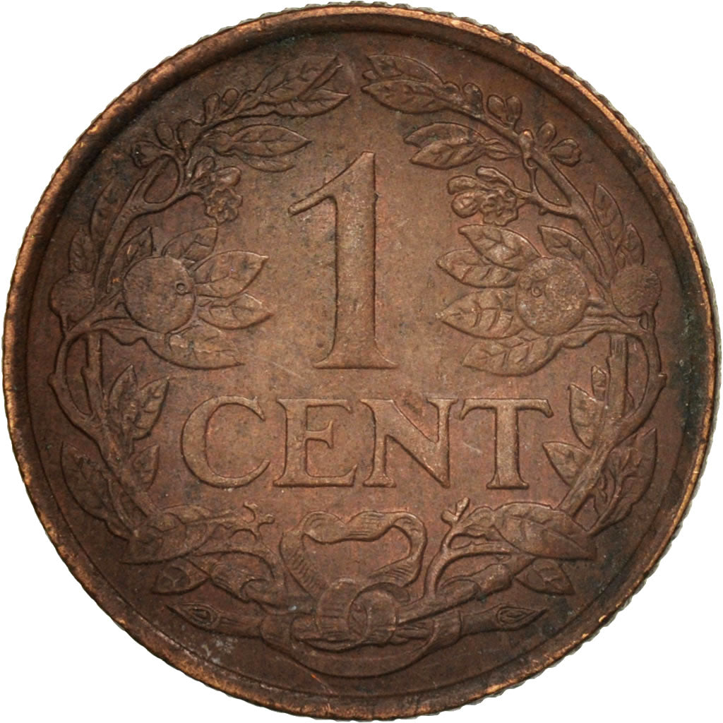 Netherlands, Wilhelmina I, Cent, 1941, AU(50-53), Bronze, KM:152