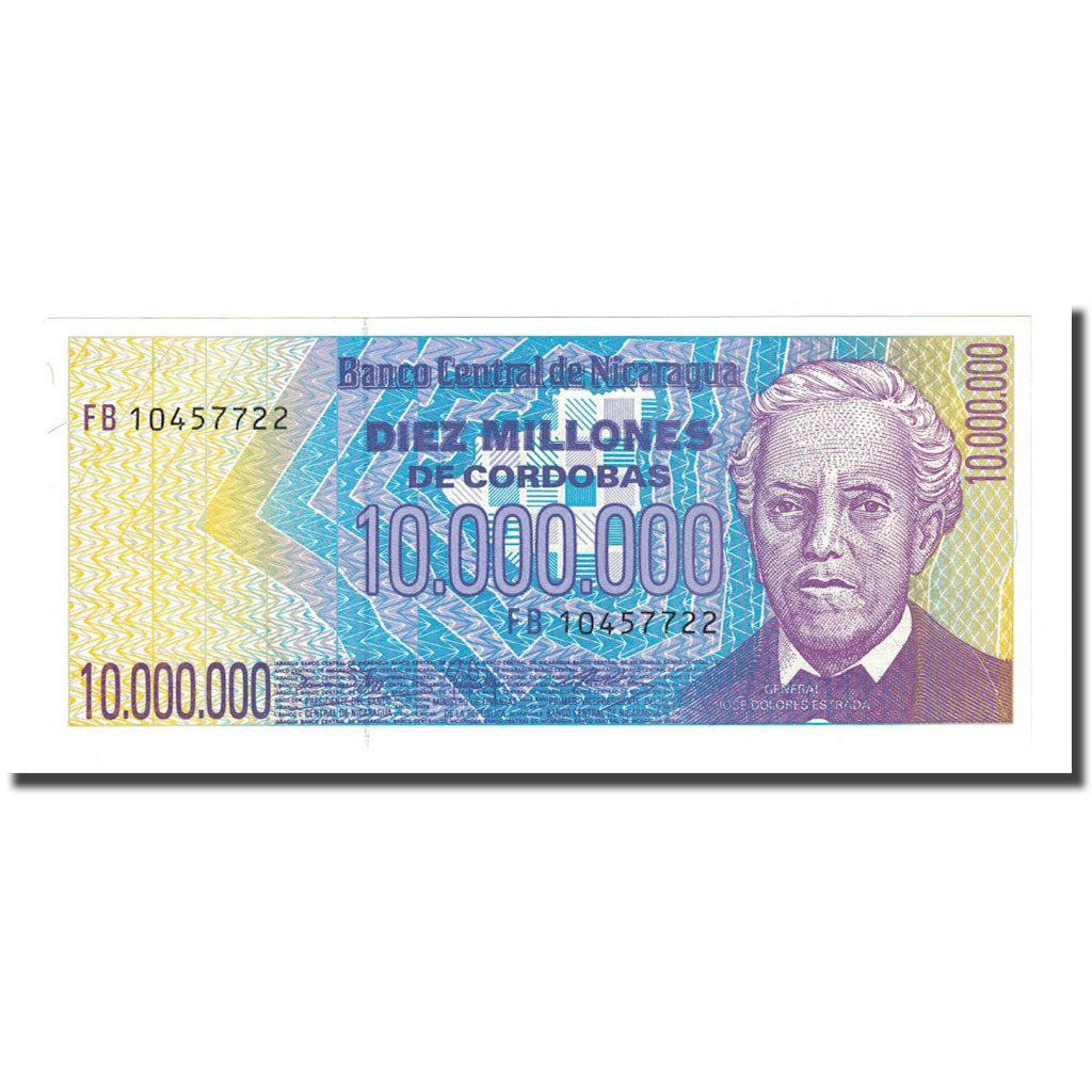 Banknote, Nicaragua, 10 Million Córdobas, 1990, KM:166, UNC(65-70)