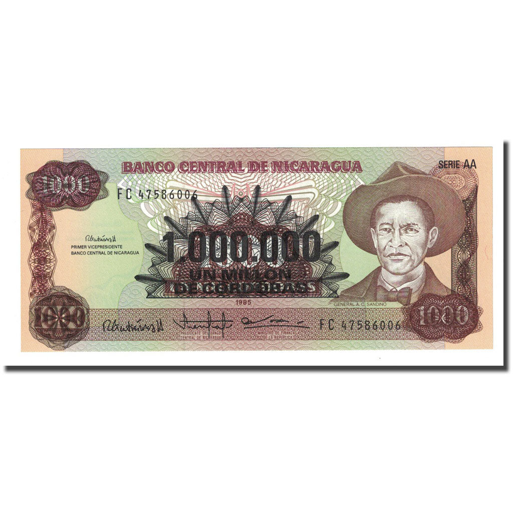 Billete, 1 Million Córdobas on 1000 Córdobas, 1985, Nicaragua, KM:164, UNC