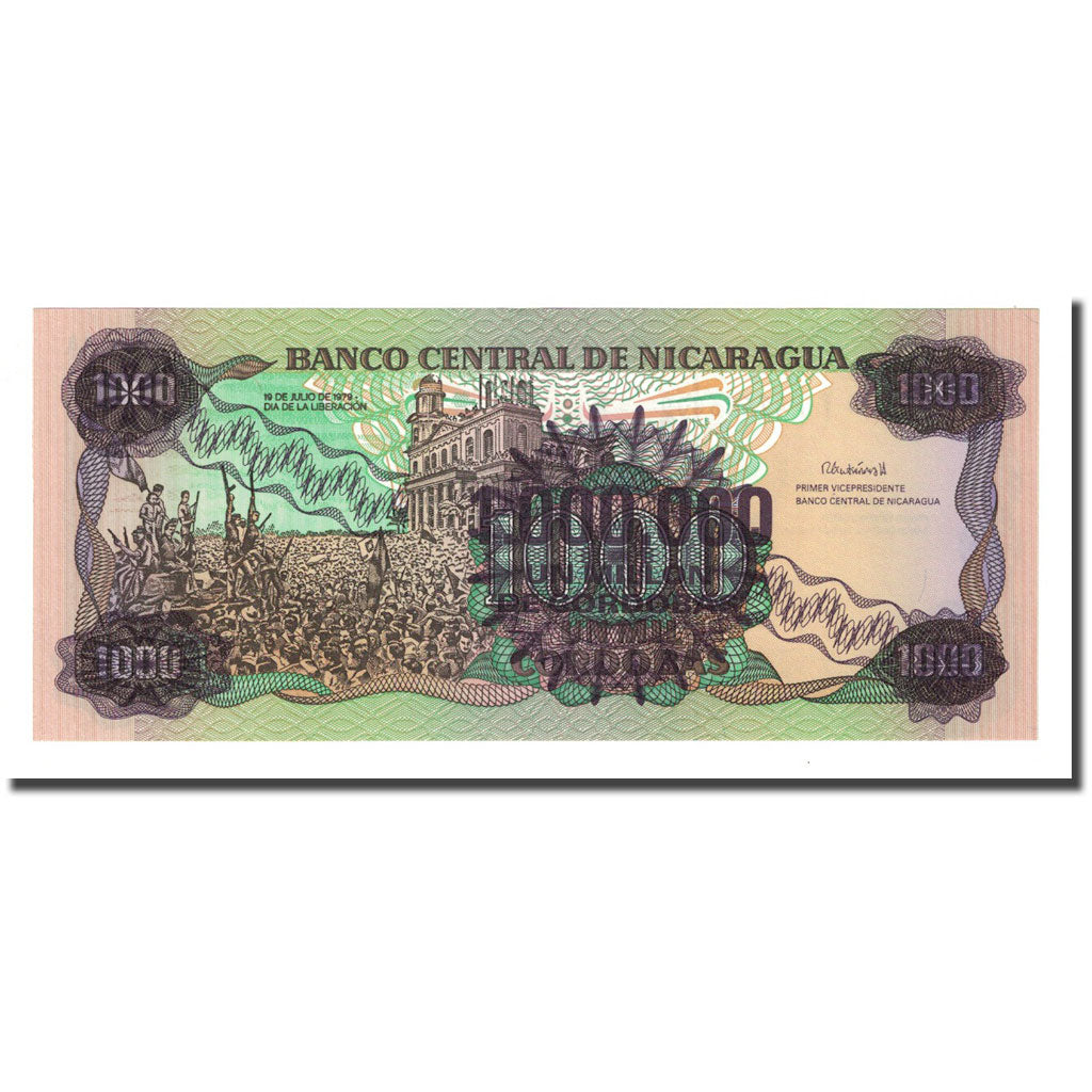 Billet, Nicaragua, 1 Million Córdobas on 1000 Córdobas, 1985, KM:164, NEUF