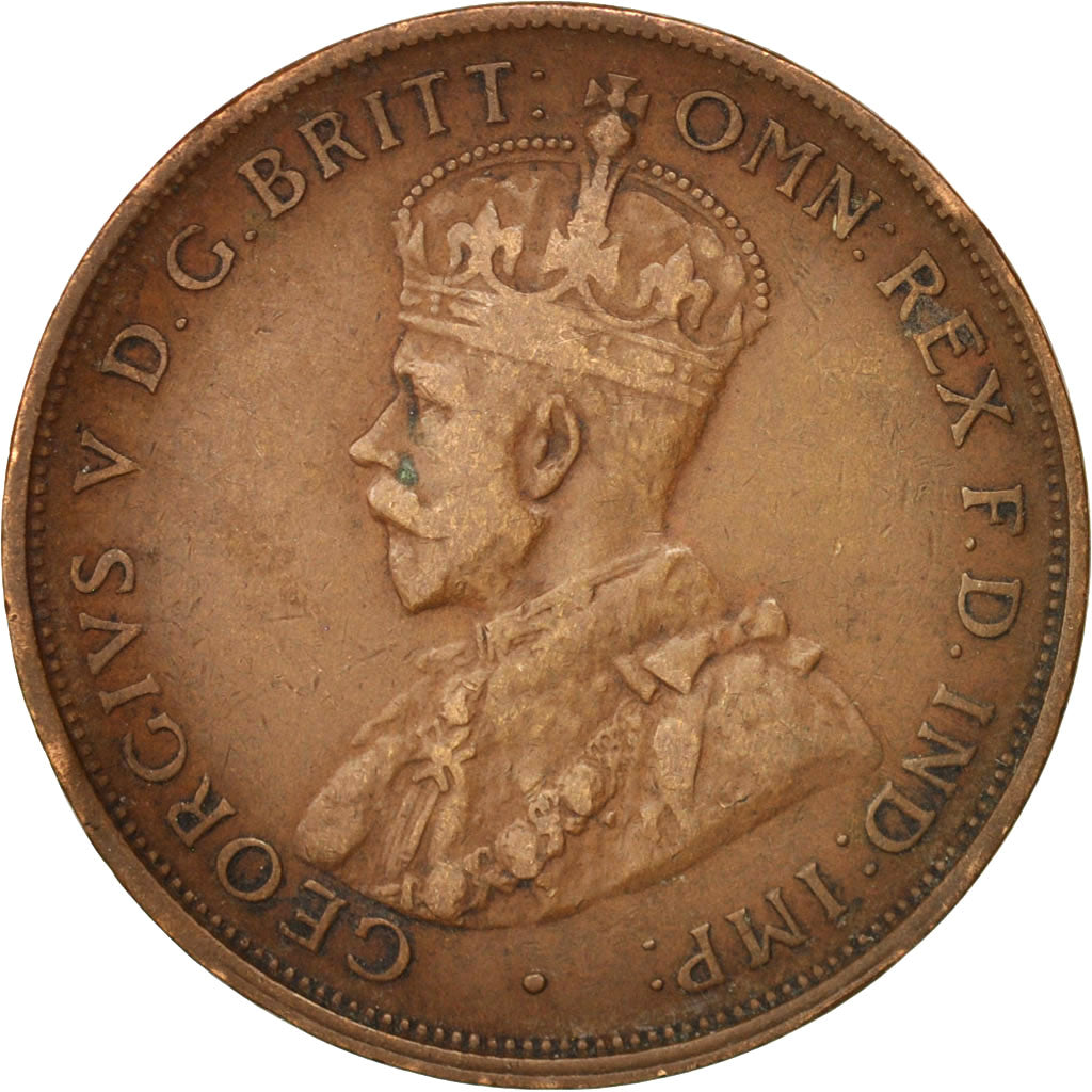 Australia, George V, Penny, 1919, BB, Bronzo, KM:23
