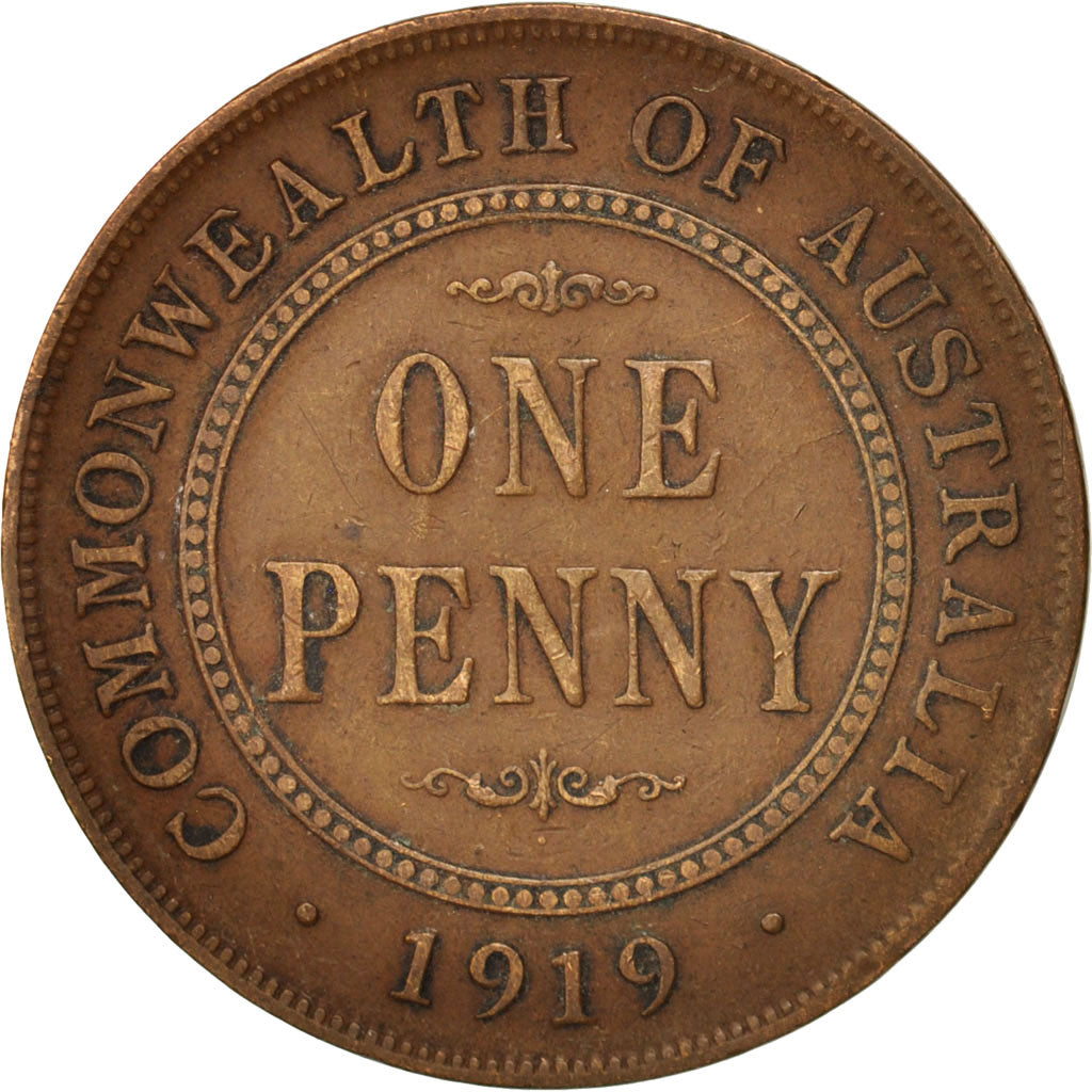 Australia, George V, Penny, 1919, BB, Bronzo, KM:23