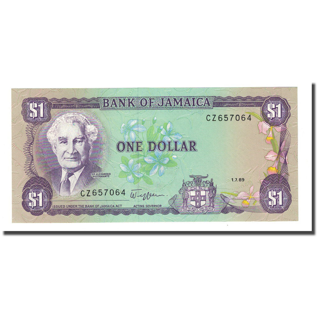 Banknote, Jamaica, 1 Dollar, 1989-07-01, KM:68Ac, UNC(65-70)