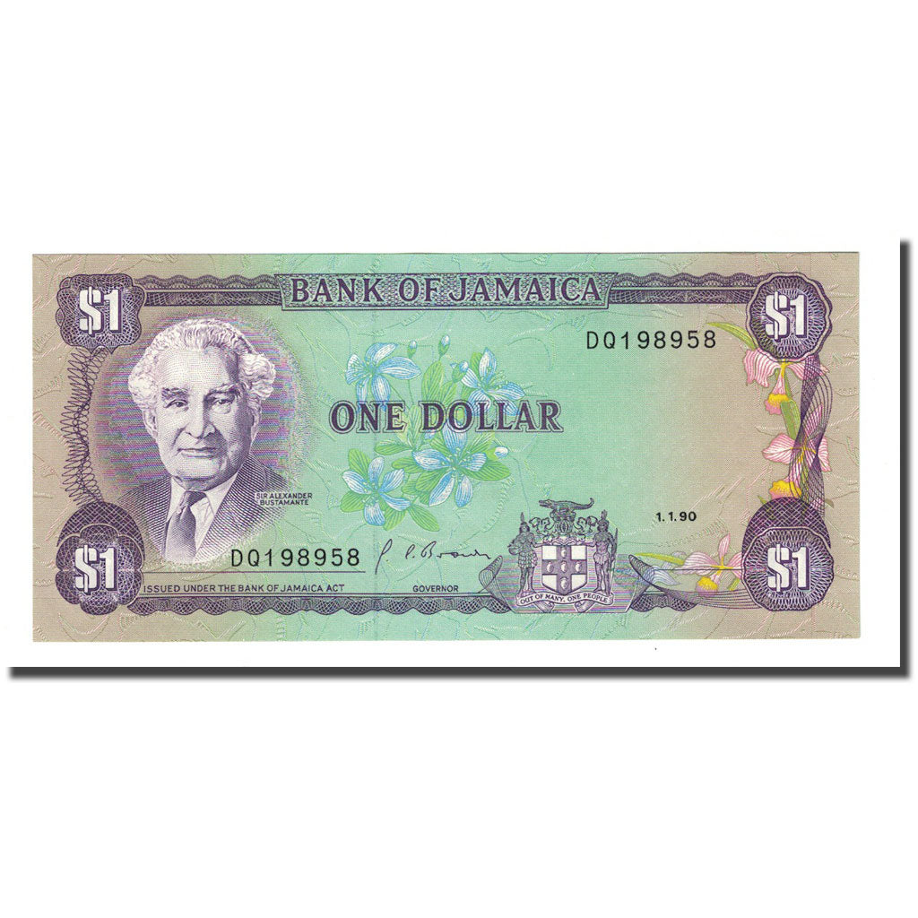 Banknote, Jamaica, 1 Dollar, 1990-01-01, KM:68Ad, UNC(65-70)