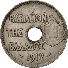 Greece, George I, 20 Lepta, 1912, EF(40-45), Nickel, KM:64