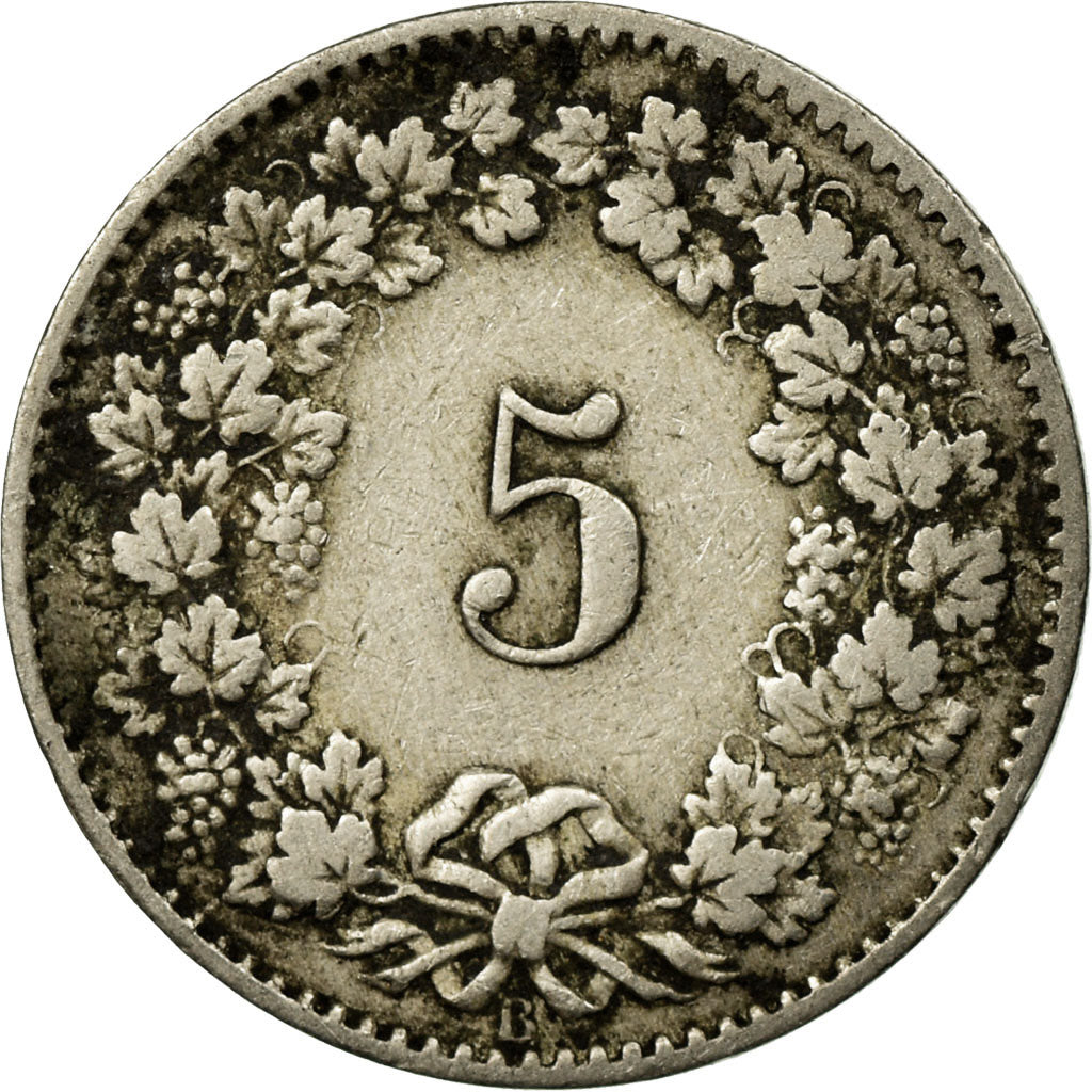 Monnaie, Suisse, 5 Rappen, 1881, Bern, TB, Copper-nickel, KM:26