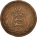 Guernsey, 8 Doubles, 1864, Heaton, Birmingham, TB, Bronze, KM:7