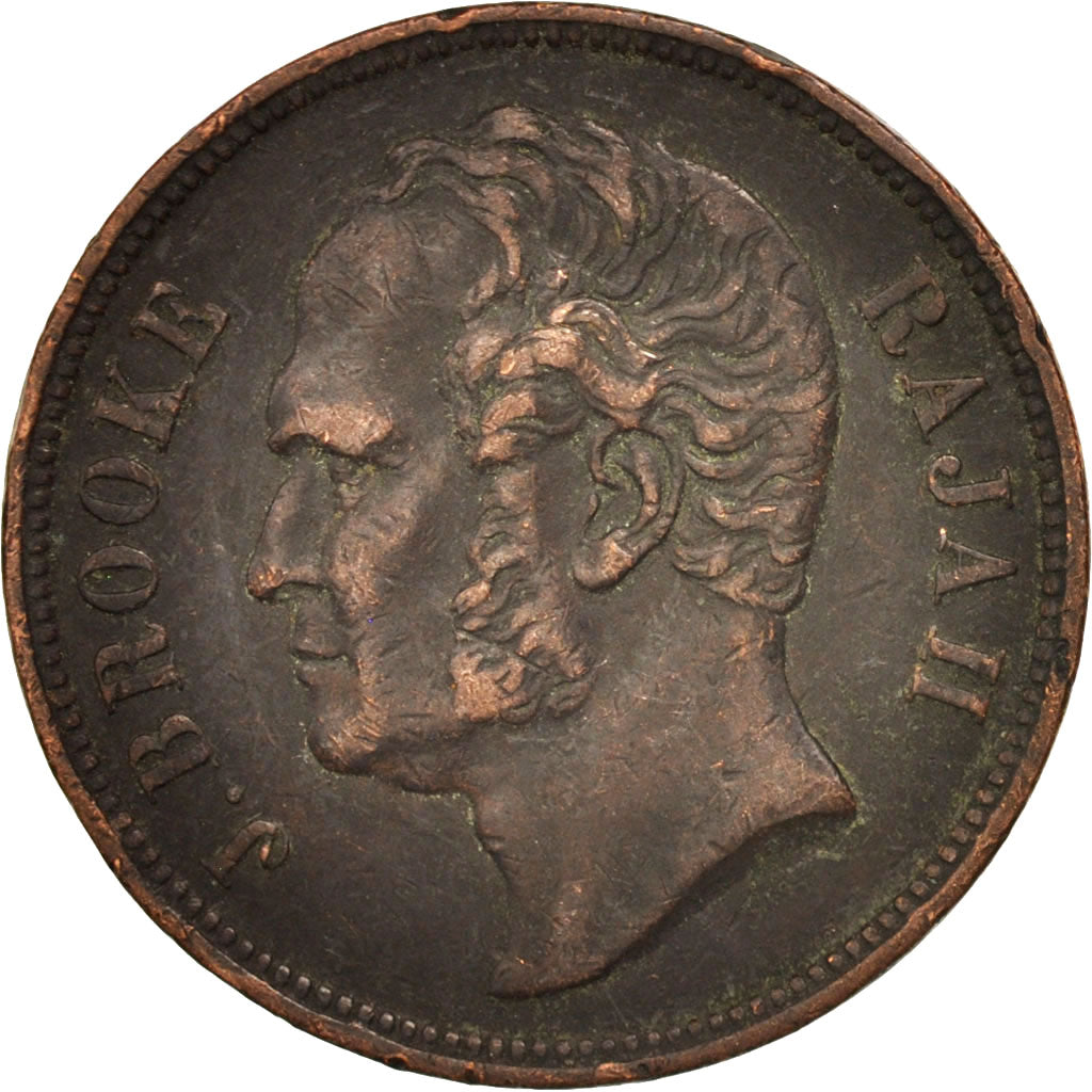 Sarawak, James Brooke, Cent, 1863, VF(30-35), Copper, KM:3