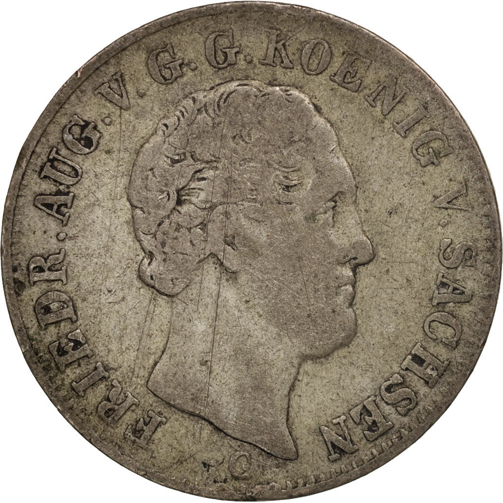 Etats allemands,SAXONY-ALBERTINE,FriedrichAugust II,1/6 Thaler,1/4 Gulden,KM1161