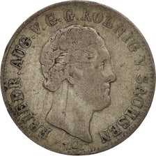 Etats allemands,SAXONY-ALBERTINE,FriedrichAugust II,1/6 Thaler,1/4 Gulden,KM1161
