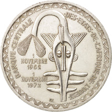 West African States, 500 Francs, 1972, AU(50-53), Silver, KM:7
