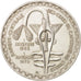 West African States, 500 Francs, 1972, AU(50-53), Silver, KM:7