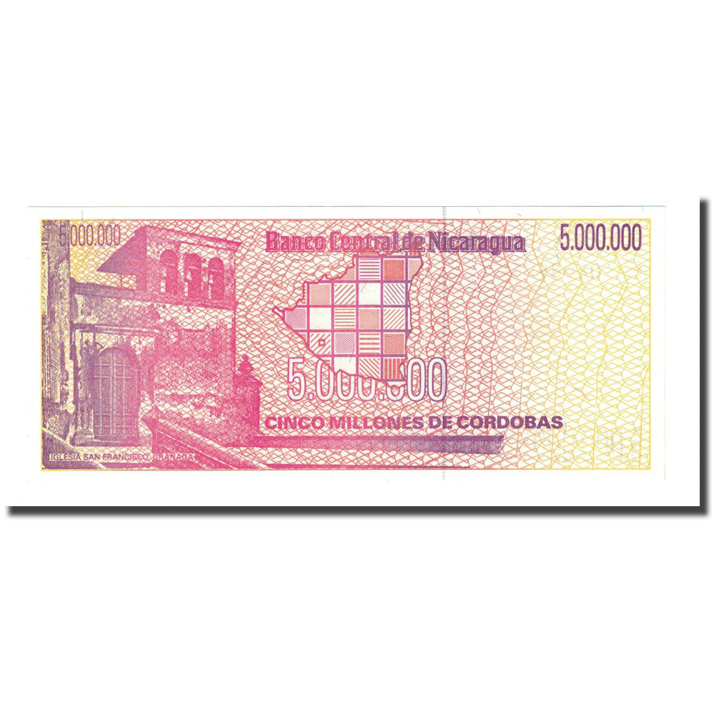 Billet, Nicaragua, 5 Million Córdobas, Undated (1990), KM:165, NEUF