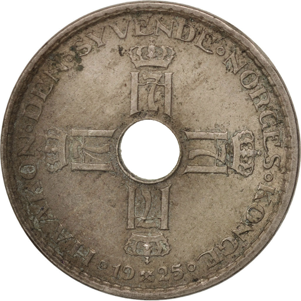 Norway, Haakon VII, Krone, 1925, EF(40-45), Copper-nickel, KM:385