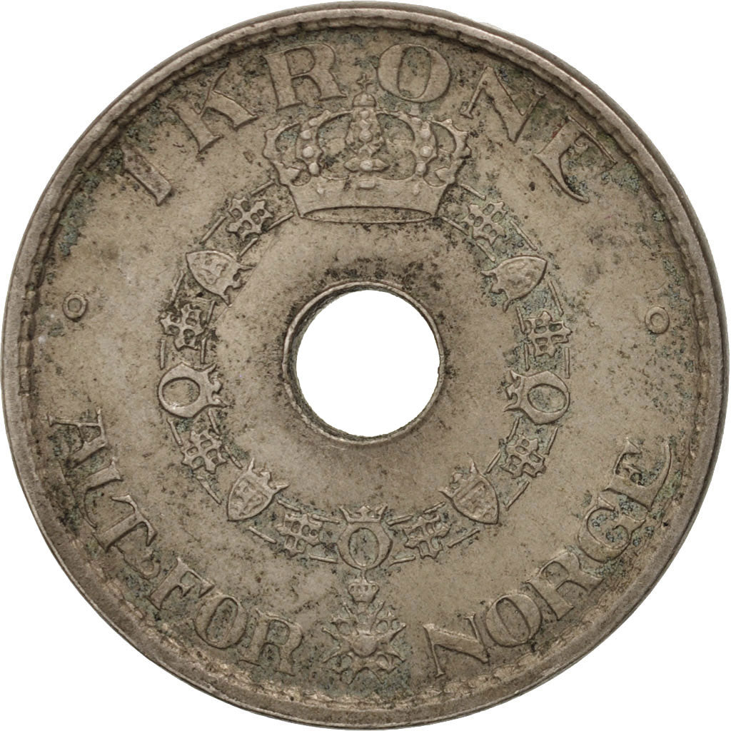 Norway, Haakon VII, Krone, 1925, EF(40-45), Copper-nickel, KM:385