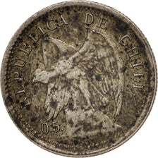 Chile, 10 Centavos, 1907, EF(40-45), Silver, KM:156.2