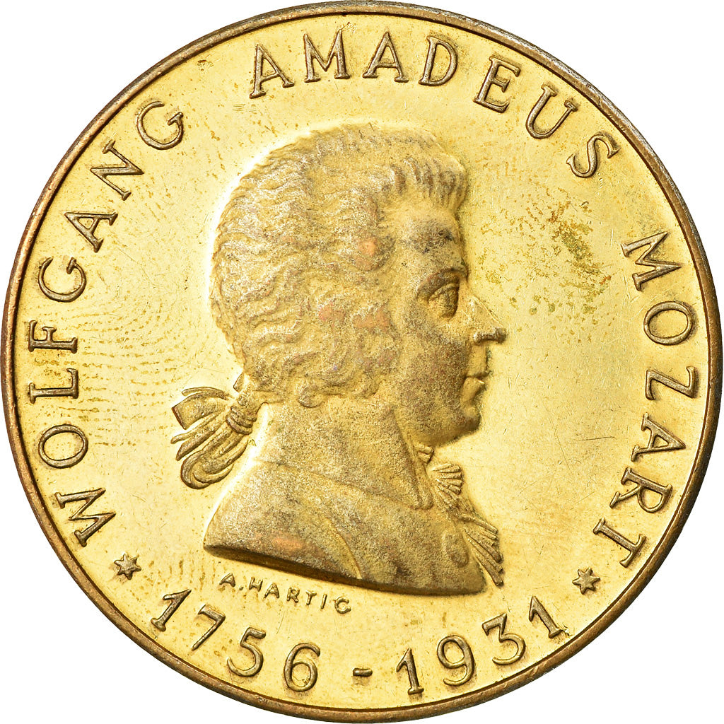 Germany, Medal, Amadeus Mozart, zur Feier seines 175 Geburtstages, 1931, Hartig
