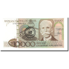 Billet, Brésil, 10 Cruzados on 10,000 Cruzeiros, Undated (1986), KM:206, NEUF