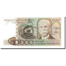 Billet, Brésil, 10 Cruzados on 10,000 Cruzeiros, Undated (1986), KM:206, NEUF