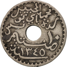 Tunisia, Muhammad al-Habib Bey, 10 Centimes, 1926, Paris, EF(40-45), KM 254