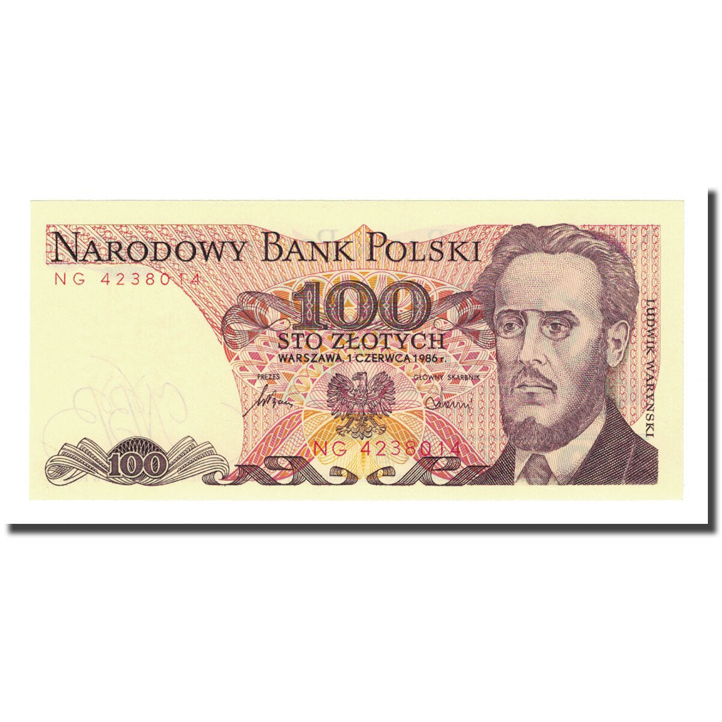 Banknote, Poland, 100 Zlotych, 1986, KM:143d, UNC(65-70)