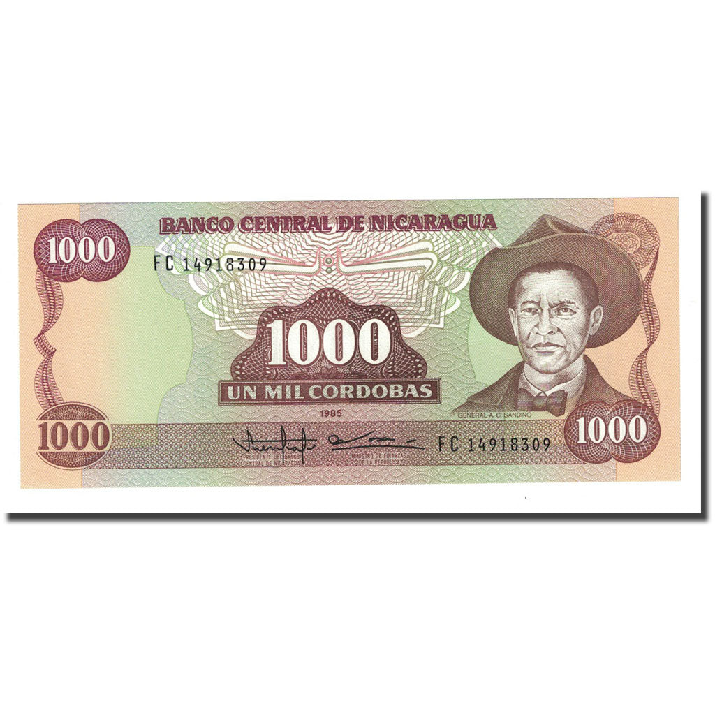 Banknote, Nicaragua, 1000 Cordobas, 1985, KM:156b, UNC(65-70)