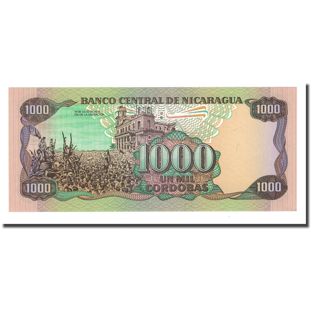 Banknote, Nicaragua, 1000 Cordobas, 1985, KM:156b, UNC(65-70)