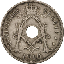 Belgium, 25 Centimes, 1910, EF(40-45), Copper-nickel, KM:69