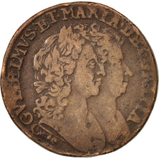 Ireland, 1/2 Penny, 1693, VF(20-25), Copper, KM:109