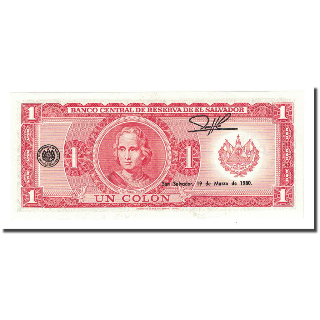 Banknote, El Salvador, 1 Colon, 1977-07-07, KM:125a, UNC(65-70)