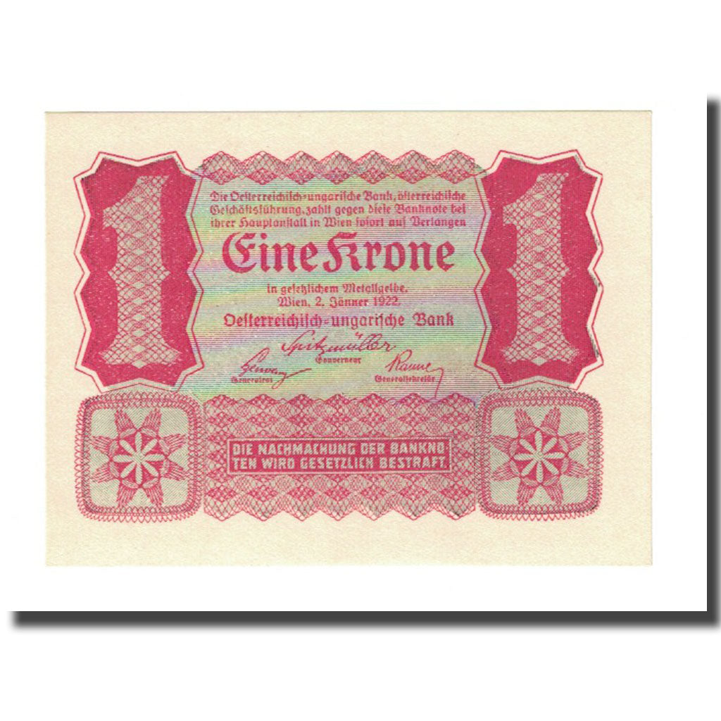Banknote, Austria, 1 Krone, 1922-01-02, KM:73, UNC(65-70)