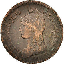Moneda, Francia, Dupré, Decime, 1799, Metz, BC+, Bronce, KM:644.2