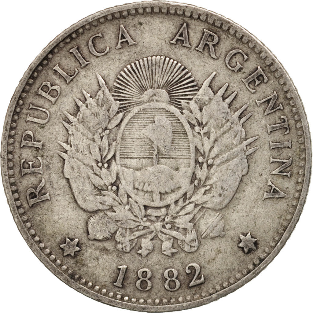 Argentinien, 20 Centavos, 1882, VF(30-35), Silver, KM:27