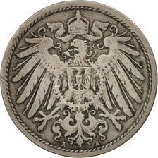 GERMANY - EMPIRE, Wilhelm II, 10 Pfennig, 1893, EF(40-45), Copper-nickel, KM:12
