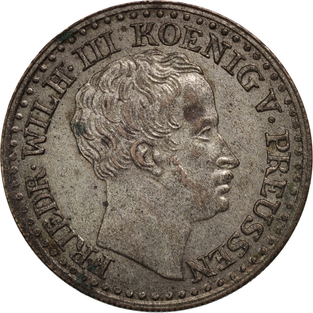 German States, PRUSSIA, Friedrich Wilhelm III, Groschen, 1824, Berlin, AU(50-53)