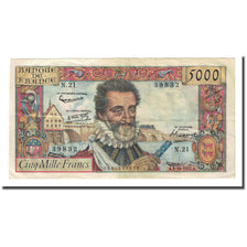 Frankreich, 5000 Francs, Henri IV, 1957-10-03, SS, Fayette:49.3, KM:135a