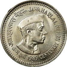 Coin, INDIA-REPUBLIC, 5 Rupees, 1989, Bombay, MS(60-62), Copper-nickel, KM:151