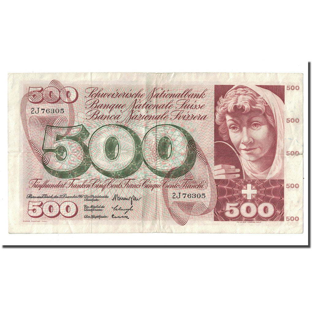 Banknote, Switzerland, 500 Franken, 1963-03-28, KM:51b, EF(40-45)