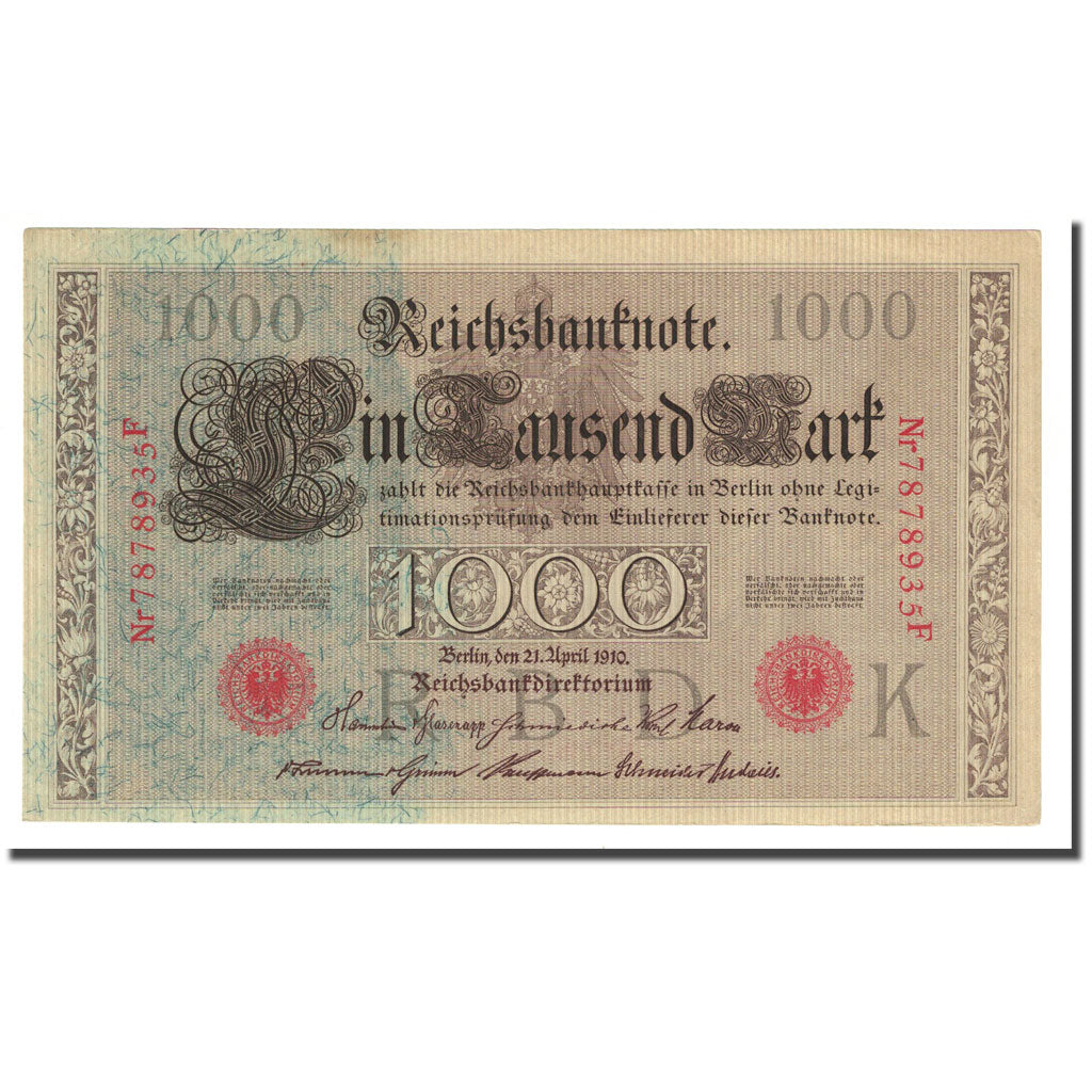 Banknote, Germany, 1000 Mark, 1910-04-21, KM:44b, UNC(63)